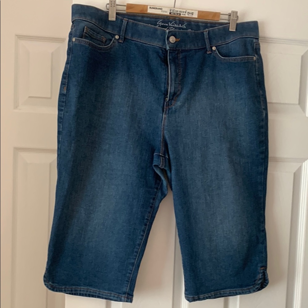 Gloria Vanderbilt Women's Dark Blue Denim Bermudas